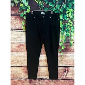 Paige Verdugo Ankle Skinny Jeans Womens 34 Fit 36 Black Mid Rise Stretch Pants